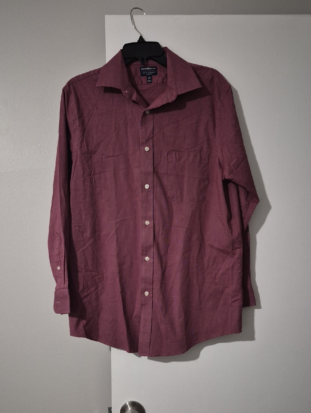 Croft & Barrow Men's Long-Sleeve Button-Down Shirt - Burgundy